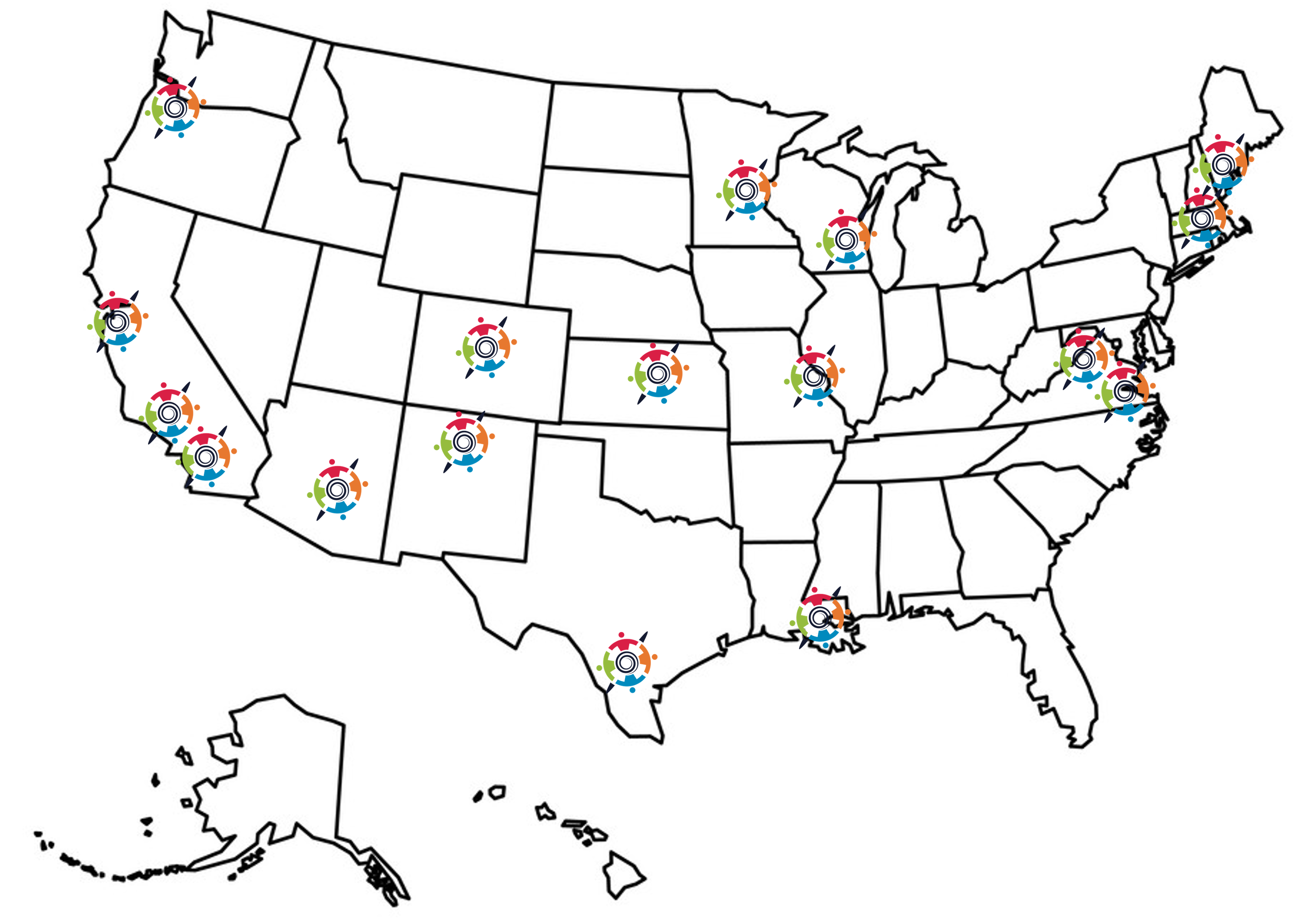 Locations of Active Care Ecosystem Programs in the USA