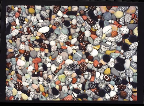 "Pebbles" painting by Anne Adams